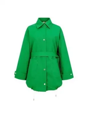 Women s String Hem Raglan Coat Green 271401