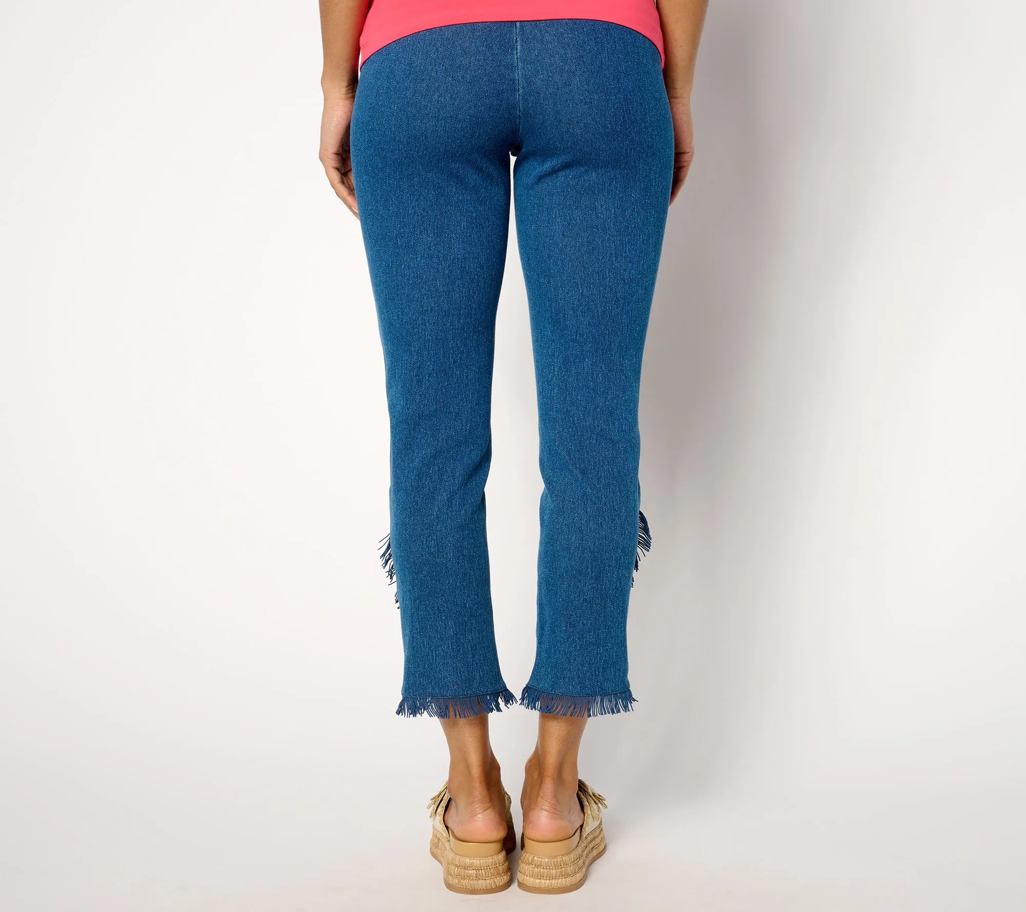 Women With Control Tummy Control Tall Prime Stretch Denim Crop Pant