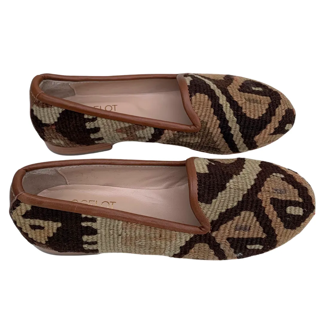 Women's Turkish Kilim Loafers Brown Pattern