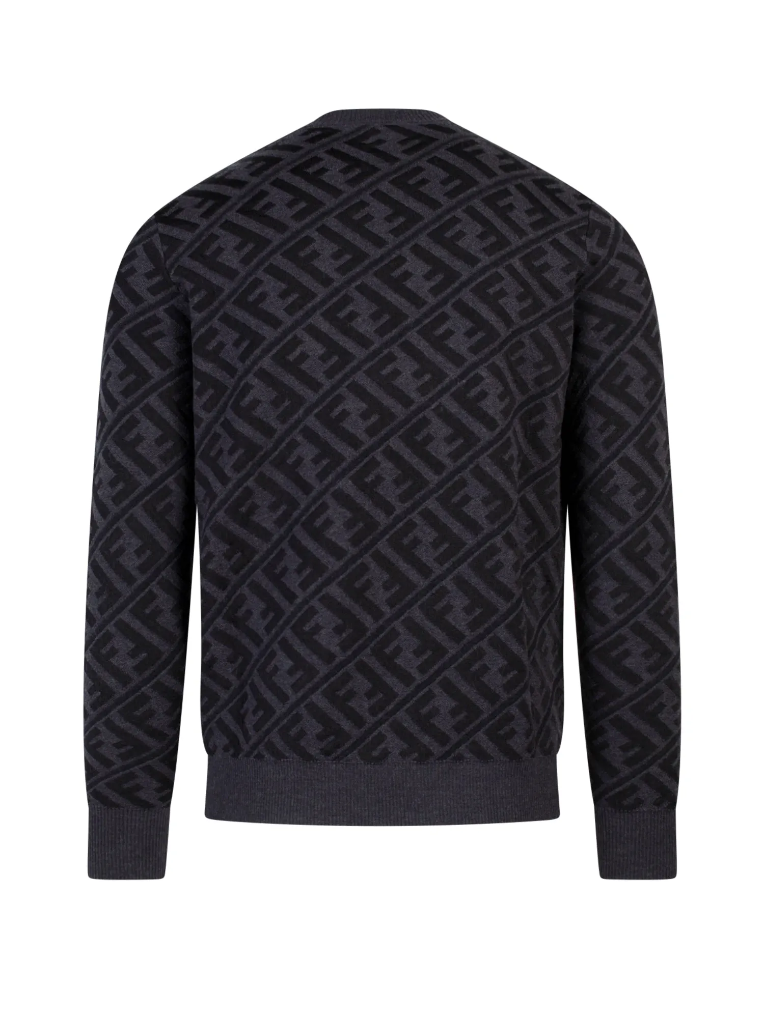 Wool and viscose sweater with FF motif