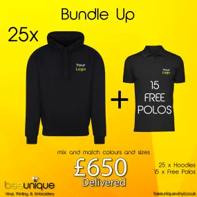 Workwear Bundle 58 - Hoodies With Free Polos Bundle | Bee Unique